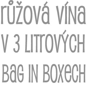 Růžová vína v 3 litrových bag in boxech