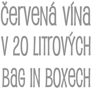 Červená vína v 20 litrových bag in boxech