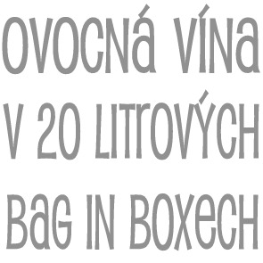 Ovocná vína v 20 litrových bag in boxech