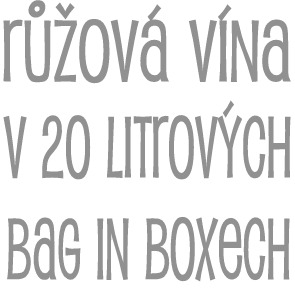 Růžová vína v 20 litrových bag in boxech